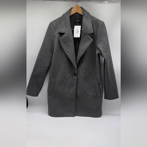 Love Tree Elegant Coat, In Charcoal, Size M, 2 Slit Pockets, (Soft) lightweight - Picture 2 of 8